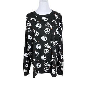 Disney The Nightmare Before Christmas Tim Burton Black Long Sleeve Tshirt 3X